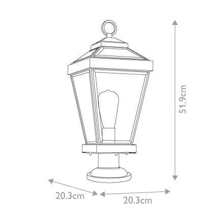 Quoizel - Zunanja svetilka RAVINE 1xE27/60W/230V IP44 rjava