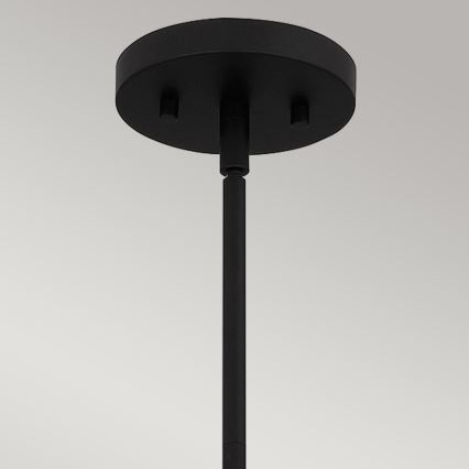 Quoizel - Lestenec na drogu ROYER 1xE27/60W/230V pr. 30,2 cm prozorna/črna/bež