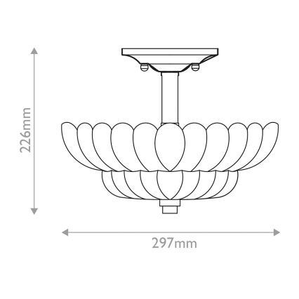 Quoizel - Stropna svetilka WHITECAP 3xE14/40W/230V pr. 29,7 cm