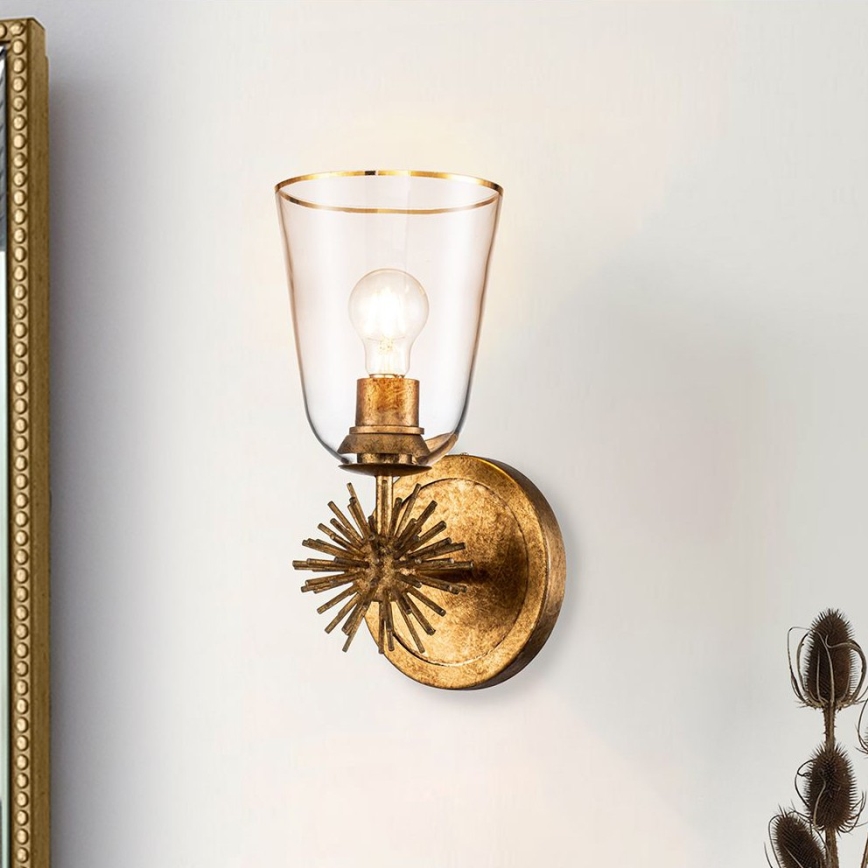 Quoizel - Stensko svetilo STARING 1xE27/40W/230V bakreno