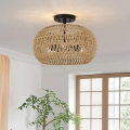 Quoizel - Stropna svetilka CASABLANCA 3xE27/60W/230V rjava