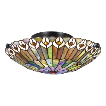 Quoizel - Stropna svetilka Tiffany WATKINS 2xE27/60W/230V premer 42 cm