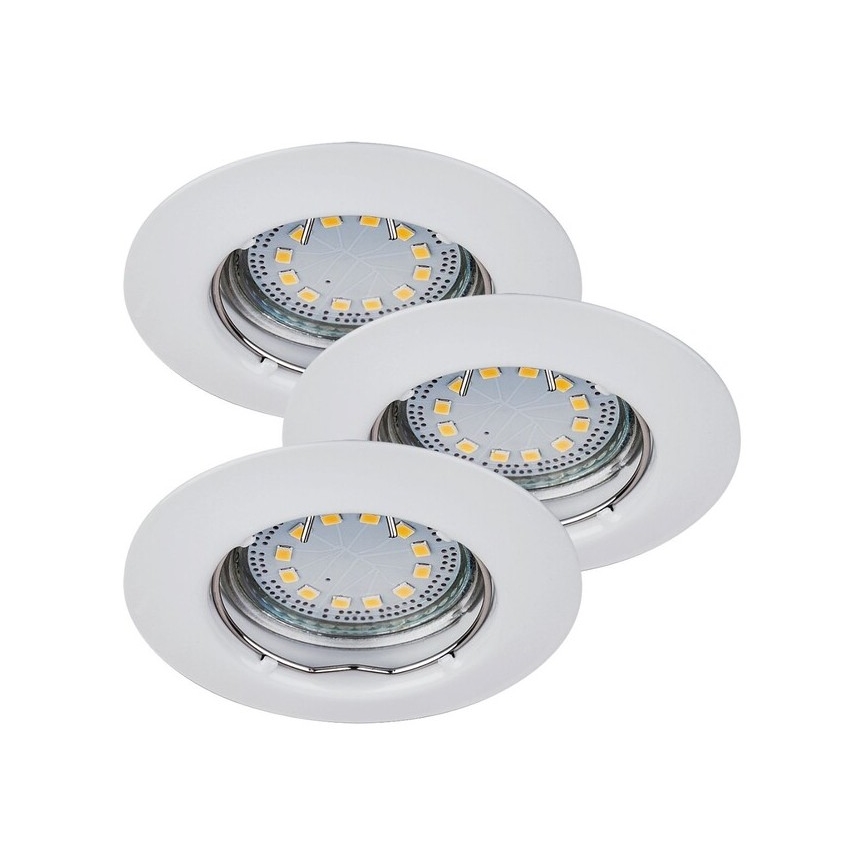 Rabalux - KOMPLET 3x LED vgradnih stropnih svetilk 1x GU10/3W/230V IP40