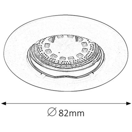 Rabalux - KOMPLET 3x LED vgradnih stropnih svetilk 1x GU10/3W/230V IP40