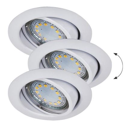 Rabalux - SET 3xLED Vgradna svetilka 3xGU10/3W/230V IP40