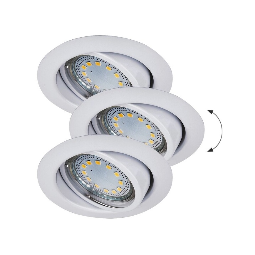Rabalux - SET 3xLED Vgradna svetilka 3xGU10/3W/230V IP40