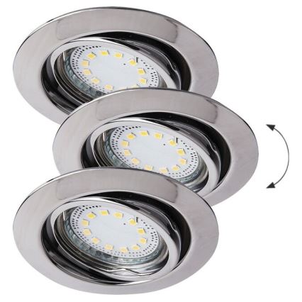 Rabalux - SET 3xLED Vgradna svetilka 3xGU10/3W/230V IP40