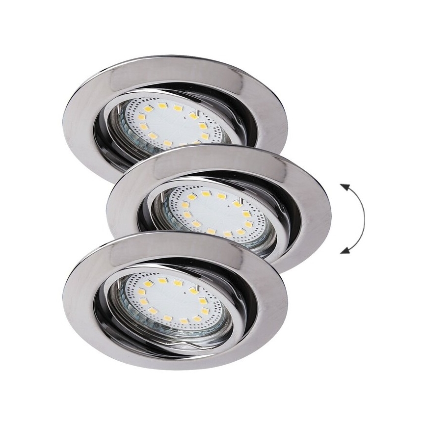 Rabalux - SET 3xLED Vgradna svetilka 3xGU10/3W/230V IP40