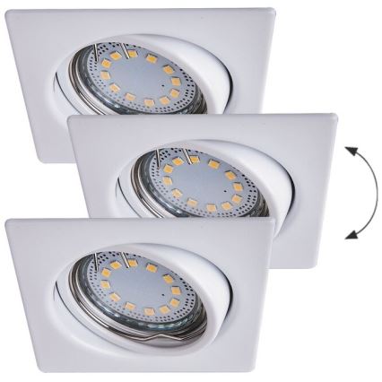 Rabalux - SET 3xLED Vgradna svetilka 3xGU10/3W/230V IP40