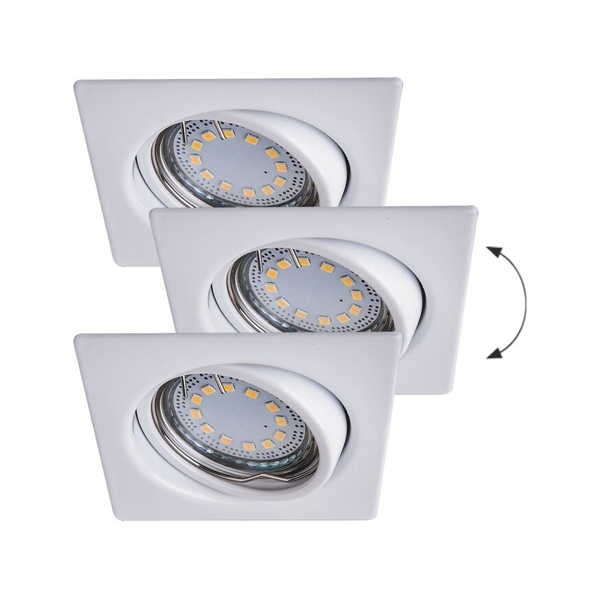 Rabalux - SET 3xLED Vgradna svetilka 3xGU10/3W/230V IP40