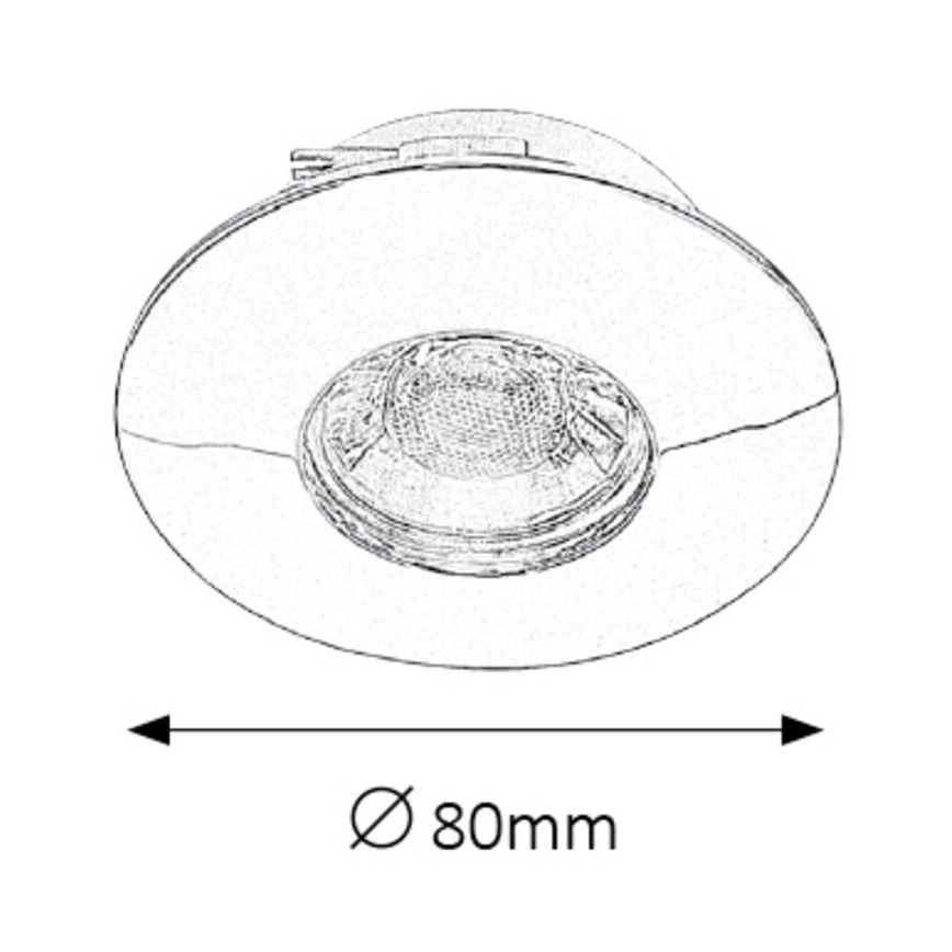 Rabalux - KOMPLET 3x LED kopalniško vgradno stropno svetilo LED/4W/230V IP44