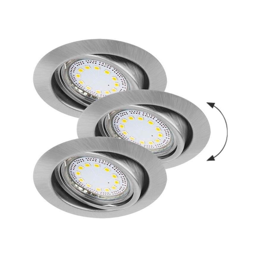 Rabalux - KOMPLET 3x LED vgradnih stropnih svetilk 1xGU10/3W/230V IP40
