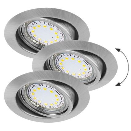 Rabalux - SET 3xLED Vgradna svetilka 3xGU10/3W/230V IP40