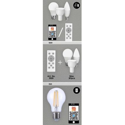 Rabalux - LED RGB Zatemnitvena žarnica C37 E14/5W/230V Wi-Fi 3000-6500K