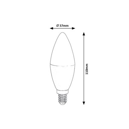 Rabalux - LED RGB Zatemnitvena žarnica C37 E14/5W/230V Wi-Fi 3000-6500K