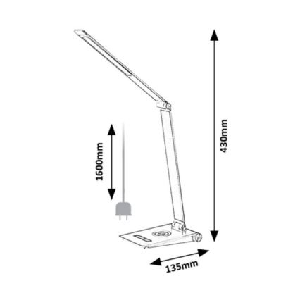 Rabalux - LED Zatemnitvena namizna svetilka LED/13W/230V 2800-5000K