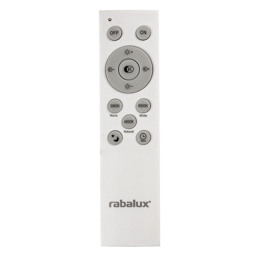 Rabalux - zatemnjevalna LED stropna svetilka LED/40W/230V 3000-6500K srebrna, premer 49 cm + daljinski upravljalnik