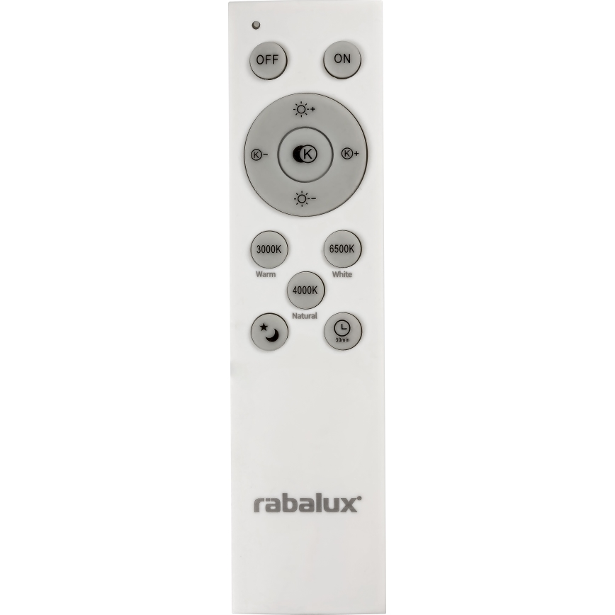 Rabalux - zatemnjevalna LED stropna svetilka LED/40W/230V 3000-6500K srebrna, premer 49 cm + daljinski upravljalnik