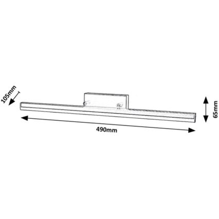 Rabalux - LED Kopalniška luč za osvetlitev ogledala LED/12W/230V 49 cm IP44