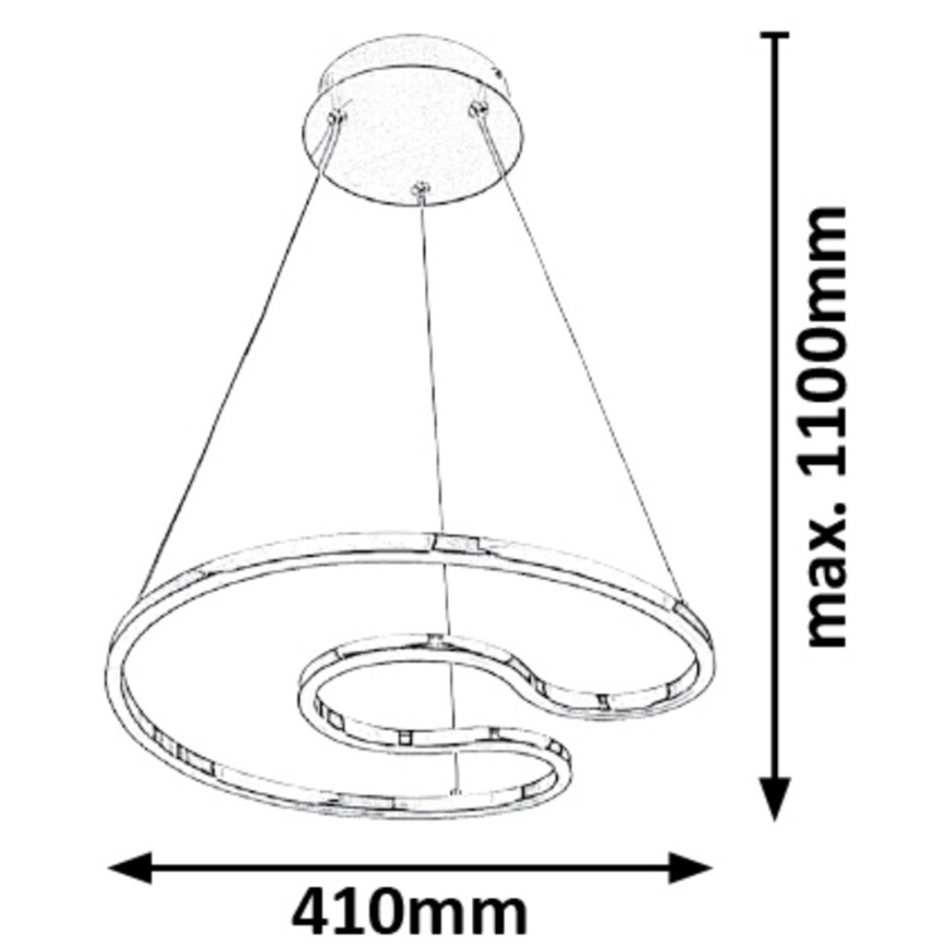 Rabalux - LED Lestenec na vrvici LED/30W/230V