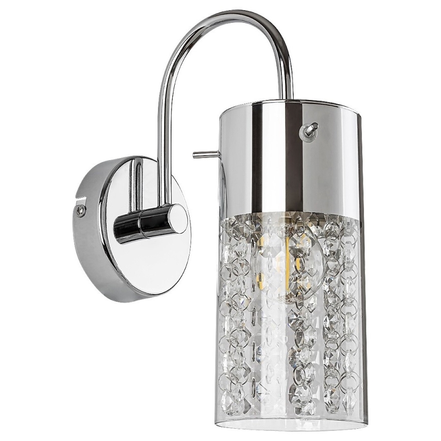 Rabalux - Kopalniška stenska svetilka 1xE14/40W/230V IP44 sijajni krom