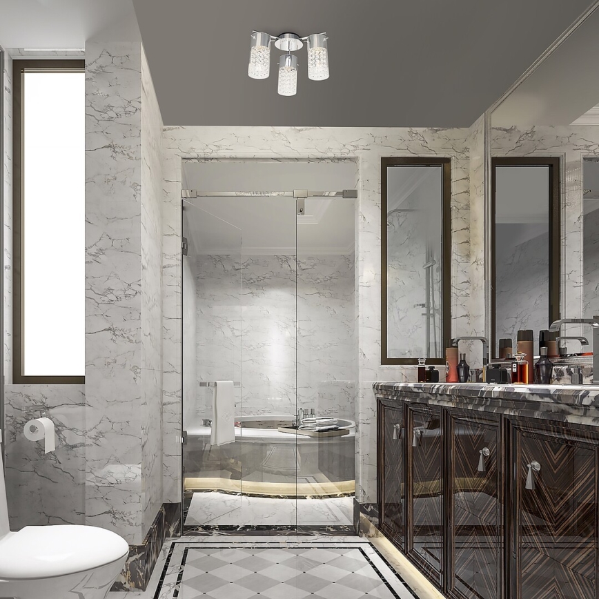 Rabalux - Stropna svetilka za kopalnico 3xE14/40W/230V IP44 premer 33,5 cm