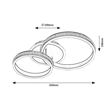 Rabalux - LED Nadgradni lestenec LED/50W/230V