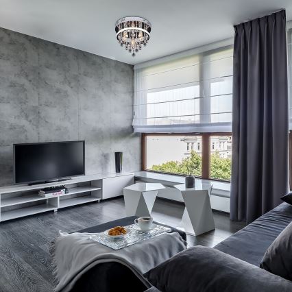 Rabalux - Kristalni pritrjeni stropni lestenec LED/20W/230V + 3xE14/40W, Ø 30 cm