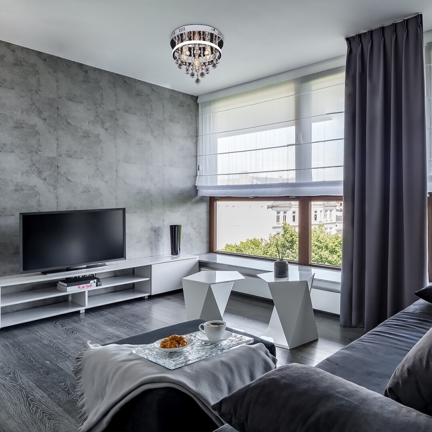 Rabalux - Kristalni pritrjeni stropni lestenec LED/20W/230V + 3xE14/40W, Ø 30 cm