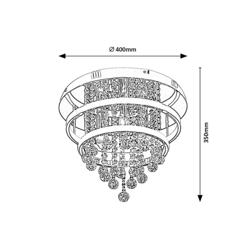 Rabalux 2237 - Kristalni lestenec PALLAS LED/32W/230V + 3xE14/40W