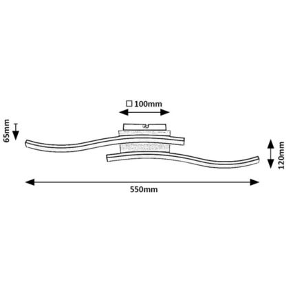 Rabalux - LED Lestenec 2xLED/12W/230V