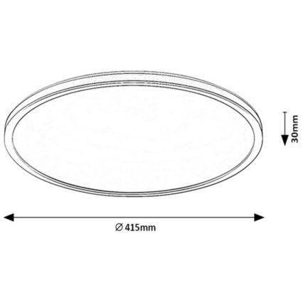 Rabalux - LED RGB zatemnljivo stropno svetilo LED/22W/230V Wi-Fi Tuya + daljinski upravljalnik, premer 41,5 cm