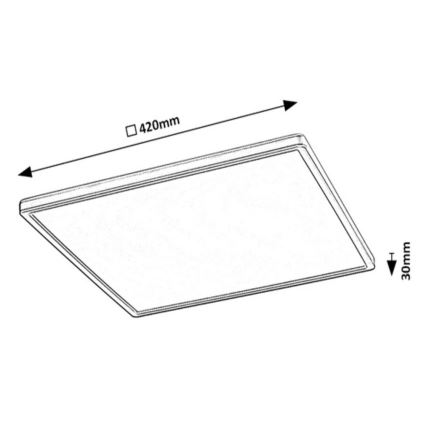 Rabalux - LED RGB Zatemnitvena stropna svetilka LED/22W/230V Wi-Fi Tuya + Daljinski upravljalnik