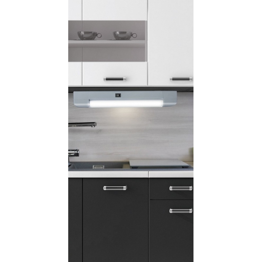 Rabalux - LED Podelementna kuhinjska svetilka BAND LIGHT 1xG13/10W/230V 39,5 cm srebrna