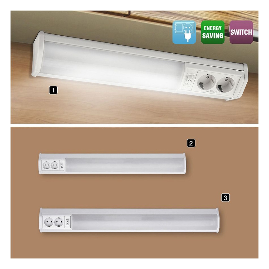 Rabalux - LED Podelementna kuhinjska svetilka z sockets G13/15W/230V