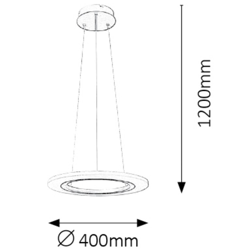 Rabalux 2428 - LED Lestenec ADRIENNE LED/20W/230V srebrni