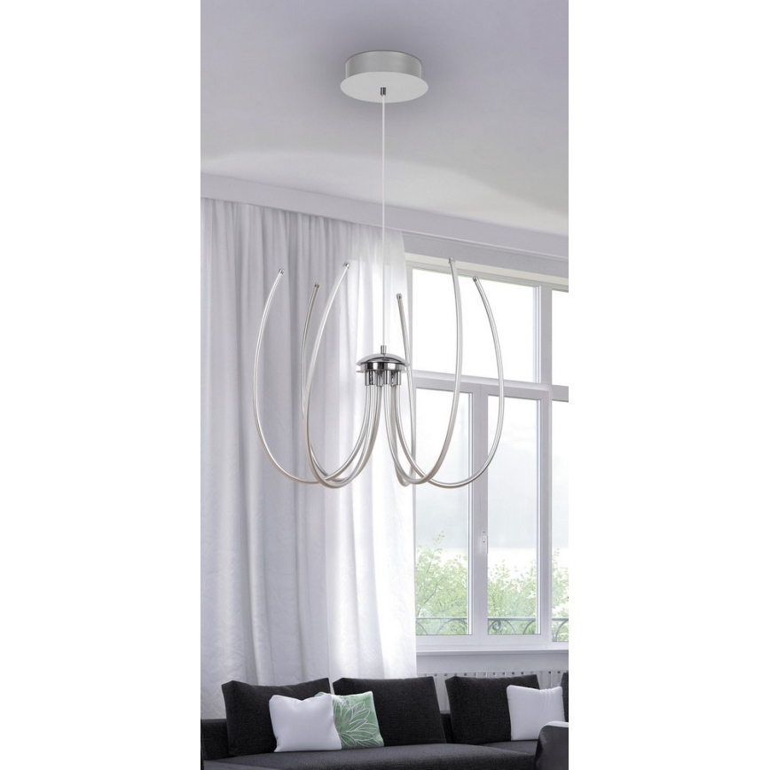 Rabalux 2434 - LED Lestenec ALISHA LED/62W/230V srebrni