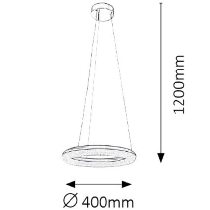 Rabalux - LED Zatemnitveni lestenec na vrvici LED/24W/230V + Daljinski upravljalnik