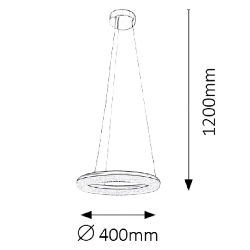 Rabalux - LED Zatemnitveni lestenec na vrvici LED/24W/230V + Daljinski upravljalnik