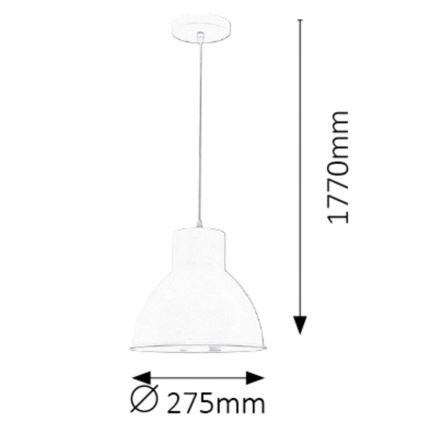 Rabalux - Lestenec 1xE27/60W/230V, bela, Ø 27,5 cm