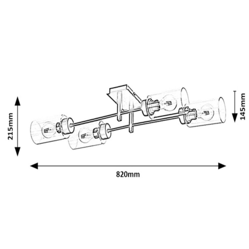 Rabalux - Stropni pritrjeni lestenec 4xE27/40W/230V 21,5x82 cm