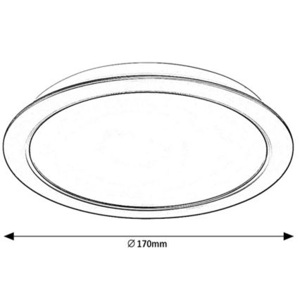 Rabalux - LED Vgradna svetilka LED/17W/230V pr. 17 cm