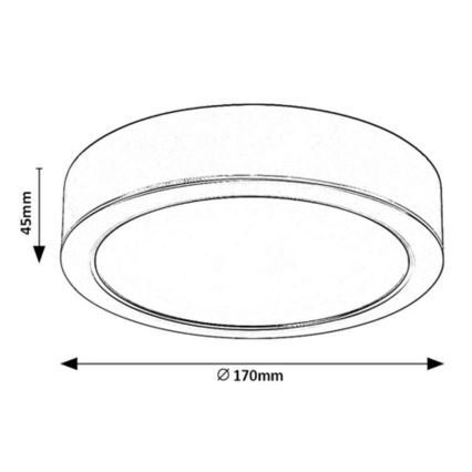 Rabalux - LED Stropna svetilka LED/17W/230V pr. 17 cm