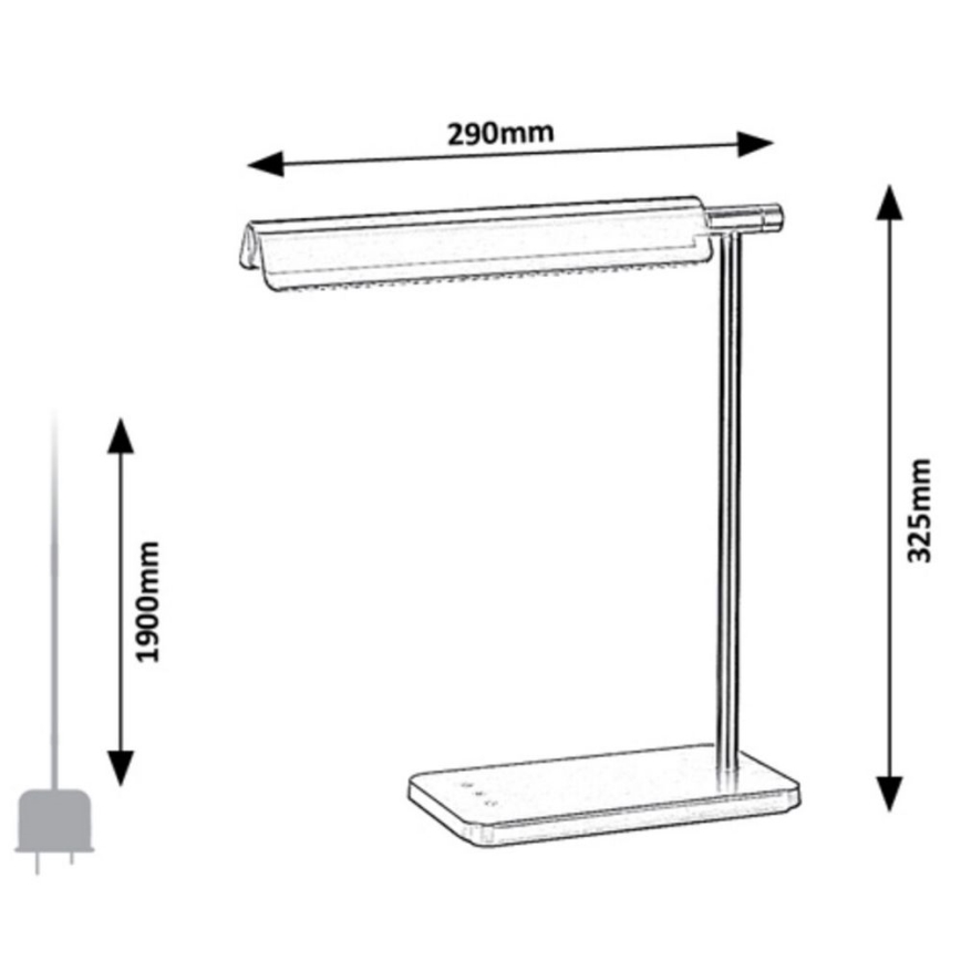 Rabalux - LED Zatemnitvena namizna svetilka na dotik LED/7W/230V 3000K/4000K/6500K