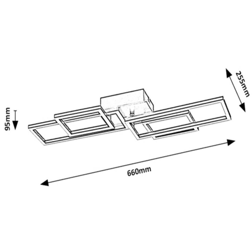 Rabalux - LED Lestenec LED/40W/230V črna 25,5x66 cm
