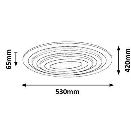Rabalux - LED stropna svetilka z možnostjo zatemnitve LED/41W/230V + daljinski upravljalnik, premer 53 cm