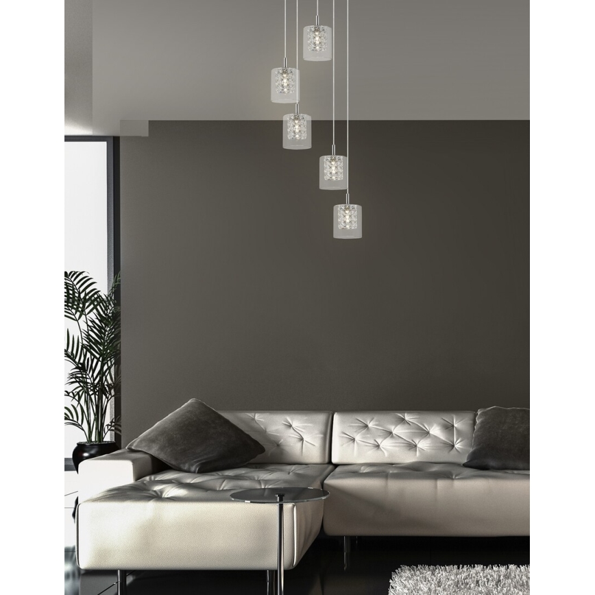 Rabalux - Kristalni lestenec na vrvici 5xG9/40W/230V