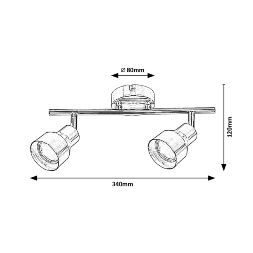 Rabalux - Reflektor 2xGU10/50W/230V