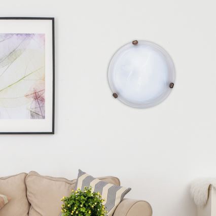 Rabalux - Stropna svetilka 1xE27/60W/230V alabastrno steklo