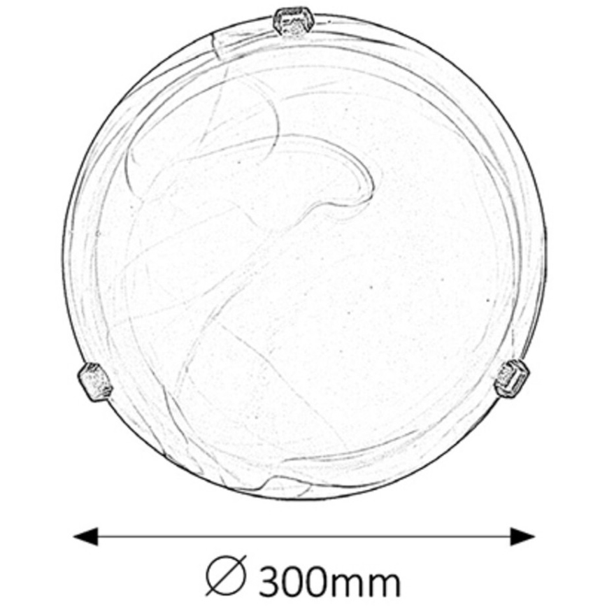 Rabalux - Stropna svetilka 1xE27/60W/230V alabastrno steklo